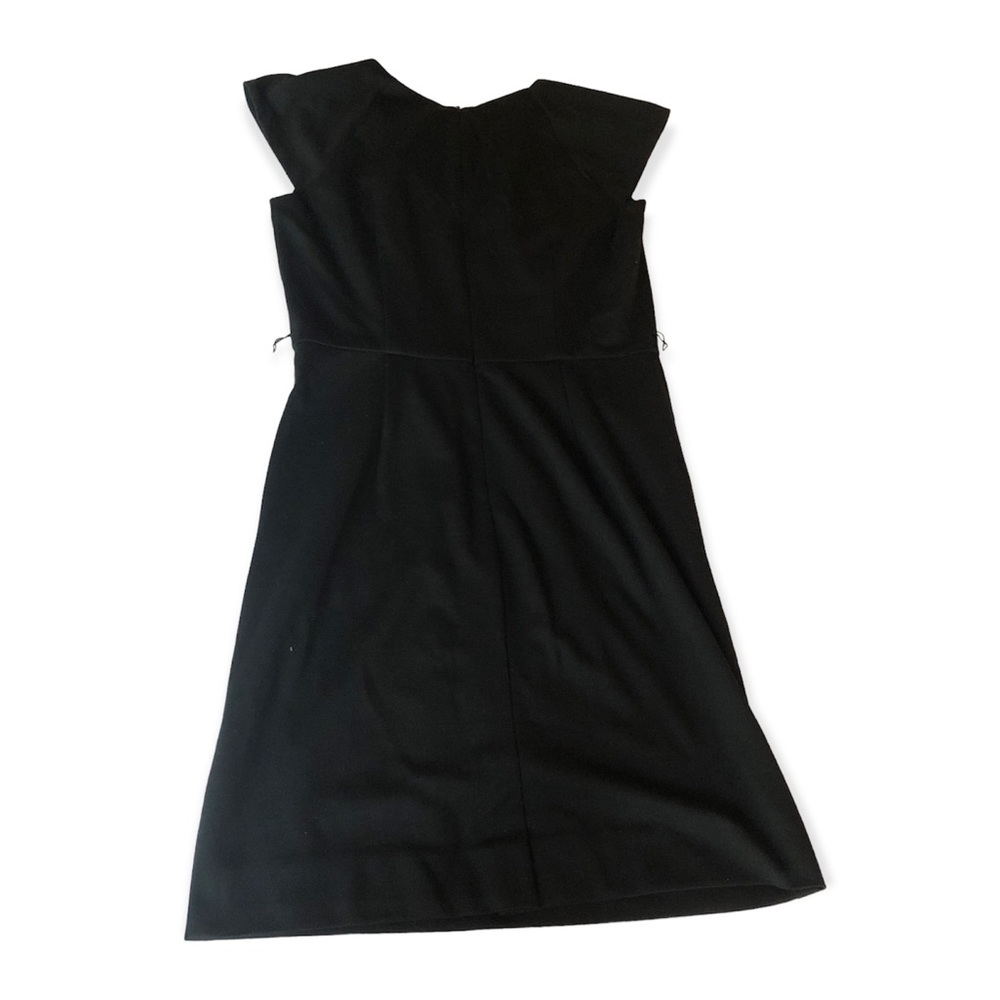 ABS Allen Schwartz Black Sheath Dress with Pockets Short Sleeves Size 8